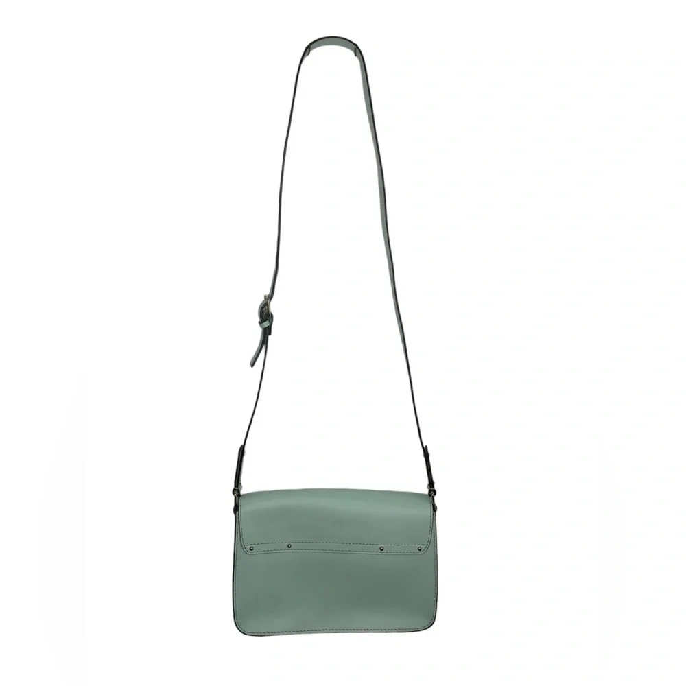 Kate Spade Essex Scout Faded Mint Genuine Leather Crossbody Satchel Flap Bag
